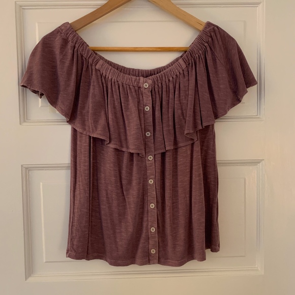 American Eagle Soft and Sexy Off The Shoulder Top - Picture 1 of 4